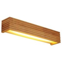 UlisemModern Vintage Massivholz LED Wandleuchte Holzfarbe (35 x 8 x 8 cm) von ULISEM