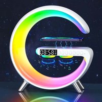 UlisemNew Smart-Schreibtischlampe, Stimmungslampe mit kabellosem Ladegerät, Bluetooth-Lautsprecher, dimmbares Nachtlicht mit Musiksynchronisation, von ULISEM