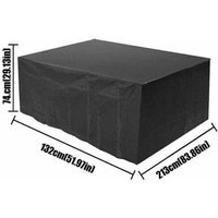 UlisemSchwarze Gartenmöbelabdeckung 210x140x80cmOutdoor von ULISEM