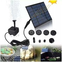 UlisemSolar Springbrunnenpumpe, Wasserpumpe mit 1,2 W monokristallinem Solarpanel für Gartenteich, Fischteich, kleinen Teich, Schwarz von ULISEM