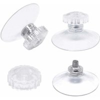 Ulisemlot 30 Saugnäpfe mit Gewinde und Rändelmuttern Ø 45 mm, transparent, für Auto, Camping, Fenster, Sonnenblende von ULISEM