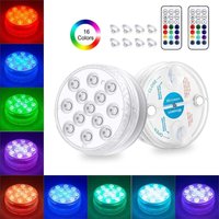 Wasserdichtes Unterwasser-LED-Licht, IP68 Multi-Color Unterwasser-Pool-Lichter mit Fernbedienung Badewanne Lichter für Aquarium Badewanne Pool Garten von TORANA