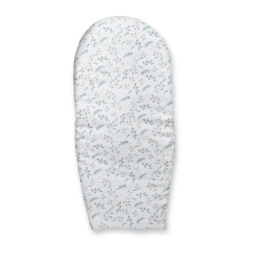 ULLENBOOM ® Einlage für Babynestchen 35 x 75 cm Floral Sand (Made in EU) - Bequeme Polsterung Babynestchen (Cocoon), aus Baumwolle & Polyester, bis 30 °C waschbar von ULLENBOOM