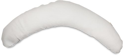 ULLENBOOM Stillkissen 190 cm - 100% Oeko-TEX Materialien, Ideal als Schwangerschaftskissen & Seitenschläferkissen - Stillkissenbezug 100% Baumwolle, Füllung: Mikroperlen, Grau von ULLENBOOM