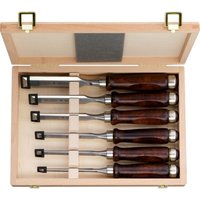 ULMIA Stechbeitel Stemmeisen Satz 6 Beitel Nr. 167 Holzkoffer Gr. 6-26mm 178HK von ULMIA