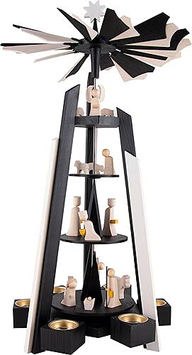 ULMIK 4-stöckige Pyramide Christi Geburt - schwarz-weiß - 60 cm ULMIK 4-stöckige Pyramide Christi Geburt - schwarz-weiß - 60 cm von ULMIK