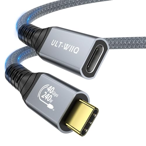 240 W 40 Gbps Verlängerungskabel USB C, Verlängerungskabel USB C, kompatibel mit USB4 & Thunderbolt 4, unterstützt PD3.1 Schnellladung 40 Gbps Datenübertragung und 8 K @ 60 Hz Video für Samsung, von ULT-WIIQ
