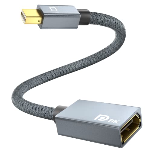 Mini DisplayPort auf DisplayPort 1.4 Adapter unterstützt 8K@60Hz 4K@144Hz 120Hz 2K@240Hz, AMD Eyefinity, NVIDIA Mosaic, HDR, FreeSync, G-SYNC für Laptop, PC, Intel NUC, Surface, Tablet, Monitor (0,8m) Mini DisplayPort auf DisplayPort 1.4 Adapter unterstützt 8K@60Hz 4K@144Hz 120Hz 2K@240Hz, AMD Eyefinity, NVIDIA Mosaic, HDR, FreeSync, G-SYNC für Laptop, PC, Intel NUC, Surface, Tablet, Monitor (0,8m) von ULT-WIIQ