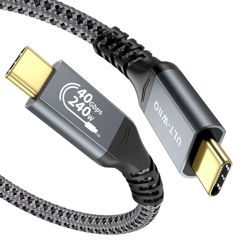 ULT-WIIQ USB4 240 W/8 K Kabel USB C auf USB C kompatibel mit Thunderbolt 4/3, Kabel USB C auf USB C Schnellladung & 40 Gbps Übertragung für Samsung, MacBook Pro Huawei, Sony, Xiaomi, LG, Hub.(1,2 m) von ULT-WIIQ