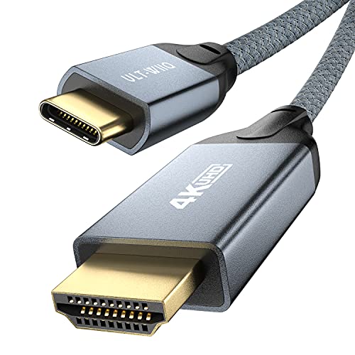 USB C auf HDMI Kabel, kompatibel mit Thunderbolt 4 auf HDMI Adapter 4K@60Hz 2K@120Hz/144Hz für Thunderbolt 3/4, USB4, MacBook Pro, iPad Pro, Steam Deck (4K@60Hz/3M) von ULT-WIIQ