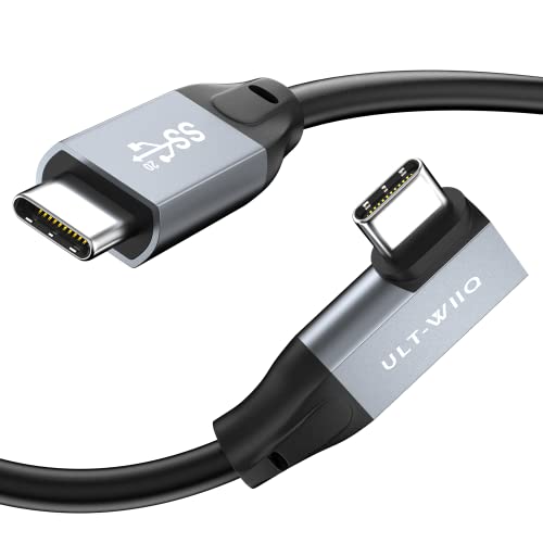 USB C auf USB C 3.2 Gen2x2 100W, 4K @60Hz Videokabel auf 20Gbps, super weiches Datenkabel 90 Grad USB Type-C mit PD 5A für MacBook, Steam Deck, Oculus Quest 2, OTT G, usw. (1 m) von ULT-WIIQ