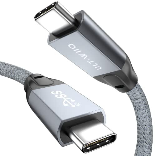 USB C auf USB C Kabel Kurz 50cm, 20Gbps USB 3.2 Gen2x2 Datenkabel, 100W PD 3.0 20V5A Schnellladekabel mit 5K/4K@60Hz HDR Videoübertragung für Laptop, Handy, Tablet, SSD, Power Bank, Android Auto von ULT-WIIQ