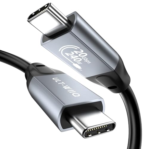 USB C auf USB C Kabel 100W, 20Gbps Ultra Flexible USB 3.2 Gen2x2 Datenkabel, PD 5A Schnellladekabel, 4K @ 60Hz Videokabel für MacBook Pro Air, Dell XPS, OTG, USB-C Monitor (2. Medium) von ULT-WIIQ