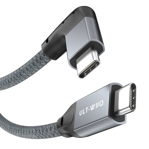 USB C auf USB C Kabel 20Gbps 100W, 90 Grad USB 3.2 Gen2x2 Kabel unterstützt Daten und Videoübertragung 5K/4K@60Hz, kompatibel mit Laptop, Samsung S22, SSD T5 T7 X5, Videokamera, Hub, Monitor (1m) von ULT-WIIQ