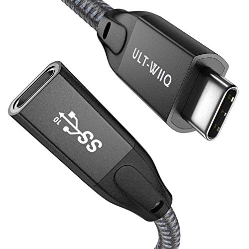 Verlängerungskabel USB Typ C, USB C 3.1 Gen2 10Gbps PD 100W 5A Fast Charging Cable with 4K@60Hz Video and Audio Transfer for MacBook Pro, iPad Pro, Samsung S22 S20 T5 T7 X5, Steam Deck (2M) von ULT-WIIQ