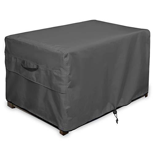 ULTCOVER Patio Deck Box Storage Bench Cover - Waterproof Outdoor Rectangular Fire Pit Table Covers 64 x 30 inch, Black von ULTCOVER