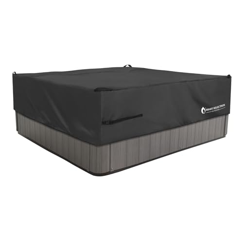 ULTCOVER Smart Selection Quadratische Whirlpool-Abdeckung, wasserdicht und winddicht, 215,9 x 215,9 cm, Schwarz von ULTCOVER