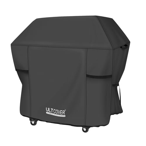 ULTCOVER Wasserdichte Grillabdeckung 132,1 cm, robuste Grillabdeckung für 2-4 Brenner Gasgrill im Freien, Schwarz von ULTCOVER