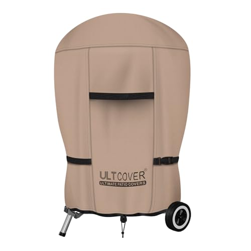 ULTCOVER wasserdichte Holzkohle-Kugelgrill-Abdeckung für Weber Char-Broil und andere 45,7 cm runde Smoker, Größe bis zu 58,4 cm Durchmesser x 81,3 cm Höhe von ULTCOVER