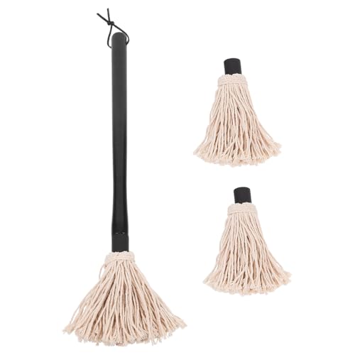 ULTECHNOVO 1 Satz Bbq Mop Brush Set mit Ersatzköpfen Robuste Grillbürste mit Holzgriff für Marinieren Grillen und Backen Praktische Ölbürste für Bbq Brisket Rippchen und Hähnchen ULTECHNOVO 1 Satz Bbq Mop Brush Set mit Ersatzköpfen Robuste Grillbürste mit Holzgriff für Marinieren Grillen und Backen Praktische Ölbürste für Bbq Brisket Rippchen und Hähnchen von ULTECHNOVO