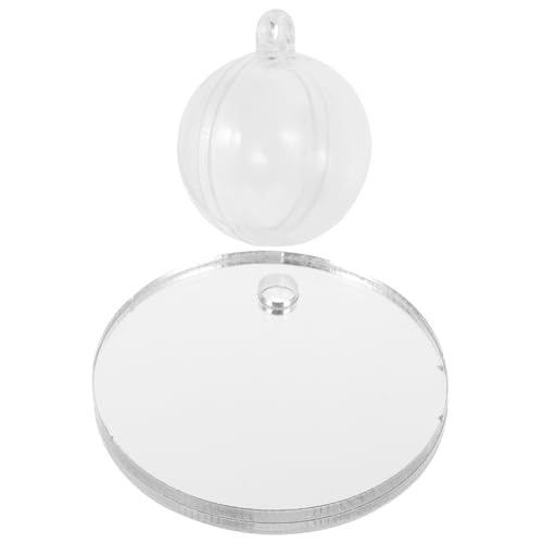 ULTECHNOVO 1 Satz Fisch necken Spiegel Zubehör für Aquarien Schwebend Ausbildung Aquarium Zucht Übung Spiegel rund Fischtankdekor Betta Tank Dekoration Plastik Transparent von ULTECHNOVO