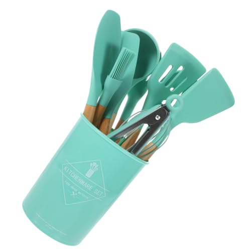 ULTECHNOVO 1 Satz Satz Silikon-Küchenset Küchenwerkzeug Servierlöffel für Spaghetti Silikonküchenutensilien Tragbarer Spaghettilöffel Küchenzubehör Buche Light Green von ULTECHNOVO