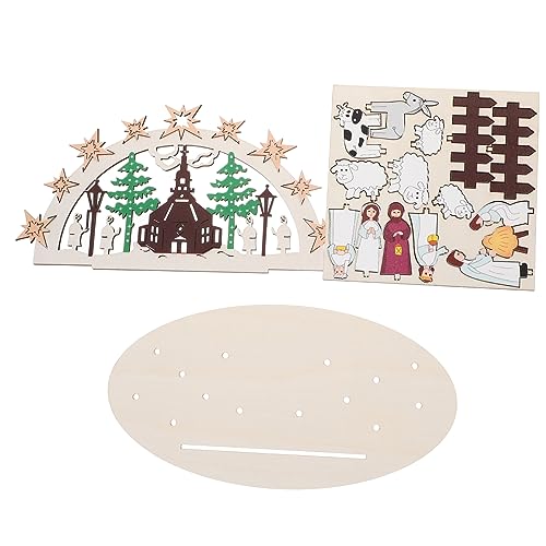 ULTECHNOVO 1 Satz Schild Mit Herzstück Aus Holz Advent Weihnachten Weihnachtsdekoration Ornamente Dekorationen Puzzle-Modell Aus Holz Weihnachtsverzierung Weihnachtshandwerk von ULTECHNOVO