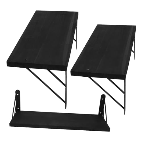 ULTECHNOVO 1 Satz Schwebendes Wandregal Set Teiliges Set aus Rustikalem Holz für Wohnzimmer Schlafzimmer und Badezimmer Dekorative Ablage mit Robusten Halterungen von ULTECHNOVO