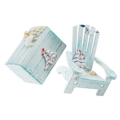 ULTECHNOVO 1 Satz Strandkorb Dekoration Ozeandekor Miniatur-stuhlverzierung Strandverzierung Zubehör Für Strandhütten Home Decorative Ornamente Schreibtischschmuck Kiefernholz von ULTECHNOVO