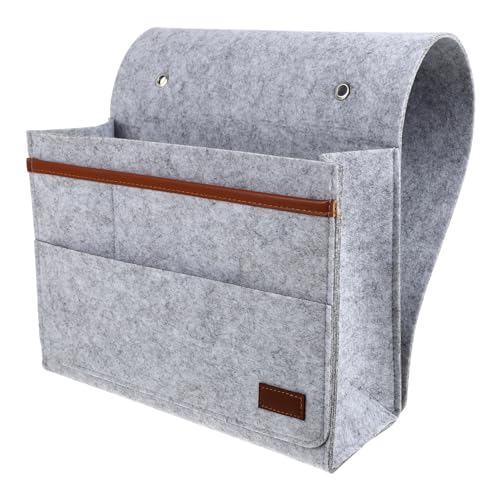 ULTECHNOVO 1 Stück Aufbewahrungstasche aus Filz Große Kapazität Hängend für Nachttisch und Sofa Platzsparend Design Geeignet für Schlafzimmer und Wohnzimmer Hellgrau ULTECHNOVO 1 Stück Aufbewahrungstasche aus Filz Große Kapazität Hängend für Nachttisch und Sofa Platzsparend Design Geeignet für Schlafzimmer und Wohnzimmer Hellgrau von ULTECHNOVO