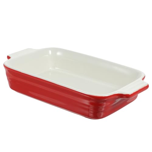 ULTECHNOVO 1 Stück Backschüssel für Aufschlag Backform Reisschale Tablett mit zwei Griffen gebackene Käseplatte Käse backblech Backgeschirr mit Griffen Brotfach Keramik Zufällige Farbe von ULTECHNOVO