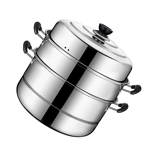 ULTECHNOVO Drei Schichten Dampfer Topf Stapelbarer Dampfgarer Langlebig mit Verbrühungsschutzgriff für Energiesparendes Kochen ULTECHNOVO Drei Schichten Dampfer Topf Stapelbarer Dampfgarer Langlebig mit Verbrühungsschutzgriff für Energiesparendes Kochen von ULTECHNOVO