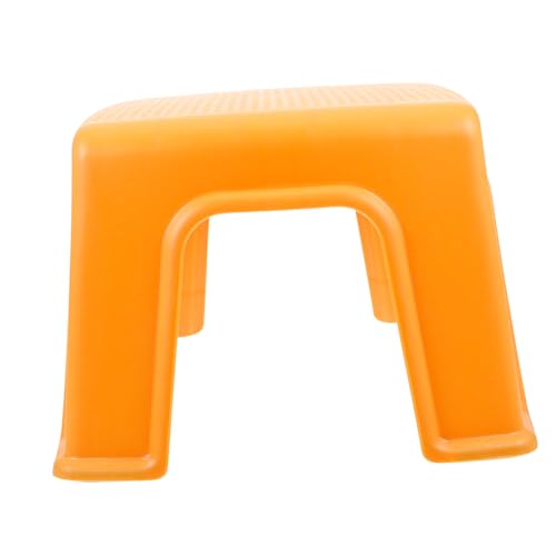 ULTECHNOVO 1 Stück Hocker Aus Kunststoff Schminkstuhl Tragbar Bequem Kleine Hocker Zum Sitzen Kleiner Fußhocker Hockender Toilettenhocker Sitzplätze Töpfchen Hocker Stühle Couch Pp Orange von ULTECHNOVO