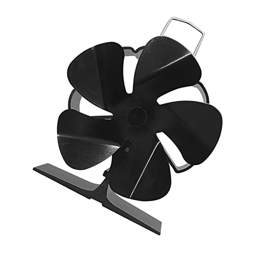 ULTECHNOVO 1 Stück Kaminventilator mit Lüfter Hitze klein Ofenventilator Herdfan Kaminfan Wärmeantrieb Kaminofen Aluminiumlegierung Black von ULTECHNOVO