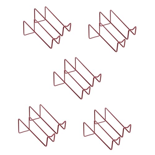 ULTECHNOVO 10 Stck. Moderner Kleiner Freistehender Weinflaschenhalter aus Robustem Metall Multifunktionaler Weinständer für Zuhause und Bar Teiliges Stilvolles Rotes Design Praktische von ULTECHNOVO