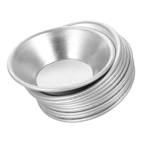 ULTECHNOVO 10 Stück Aluminium Backform Teilig Antihaft Eierkuchen Tart Muffin Pudding Formen Wiederverwendbare Backwerkzeuge für Desserts für DIY Backen von ULTECHNOVO