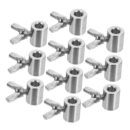 ULTECHNOVO 10 Stück Edelstahl Stahlseil Klemme Rundloch Schmetterlingsclip für Einzel Doppeldrahtseile Werkzeugfrei Sicher Rutschfest Vielseitig für Bau Outdoor Befestigungen ULTECHNOVO 10 Stück Edelstahl Stahlseil Klemme Rundloch Schmetterlingsclip für Einzel Doppeldrahtseile Werkzeugfrei Sicher Rutschfest Vielseitig für Bau Outdoor Befestigungen von ULTECHNOVO