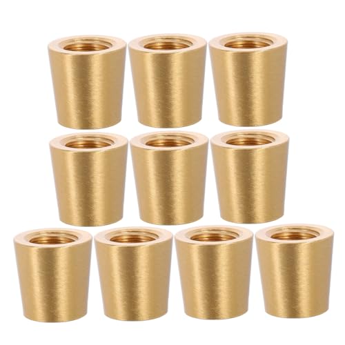 ULTECHNOVO 10 Stück Teiliges Messingfüße Kegelform für Holzbrett Möbelfüße Schutzpads für Küchenapparate Schneidebrett Schmuckbox Tablettständer Langlebig Kratzerverhindernd von ULTECHNOVO