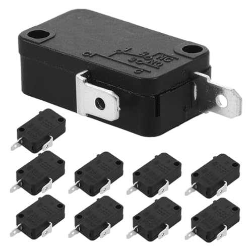 ULTECHNOVO 10 Stück Teiliges Mikrowellen Türschalter Ersatzset Micro Schalter für Backofen und Fritteuse Kompakt Langlebig Hohe Leistung Geeignet für Schnelle Reparatur und Effizienten von ULTECHNOVO