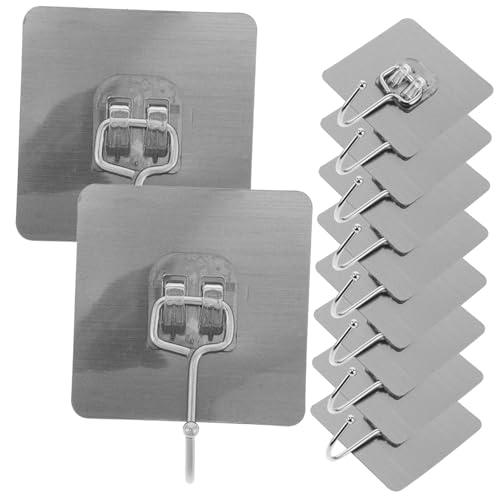 ULTECHNOVO 10 Stück Teiliges Wandhaken aus Selbstklebende Robuste Aufhänger für Küche Badezimmer und Schlafzimmer ohne Bohren Multifunktionale Haken für Kleidung Handtücher und ULTECHNOVO 10 Stück Teiliges Wandhaken aus Selbstklebende Robuste Aufhänger für Küche Badezimmer und Schlafzimmer ohne Bohren Multifunktionale Haken für Kleidung Handtücher und von ULTECHNOVO
