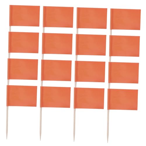 ULTECHNOVO 100 Stück Zahnstocher Fähnchen Einfarbig Mini Flaggen für Cupcakes Käse Obst und Kuchen Dekoration für Partys und Veranstaltungen Langlebig und Tragbar von ULTECHNOVO