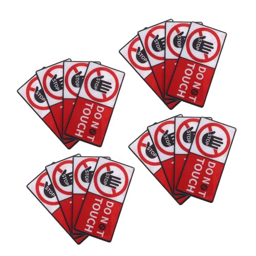 ULTECHNOVO 12 Stück Teiliges Bitte nicht Berühren Aufkleber Selbstklebend Warnhinweis Aufkleber für Werkzeugkasten Glas Wand und Maschinen Auffällige Sicherheitskennzeichnung zur von ULTECHNOVO