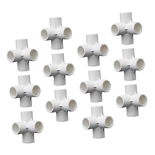 ULTECHNOVO 12 Stück Teiliges PVC Verbindungsset für Zeltverbindungen Winkelstücke Installieren für DIY Projekte Möbel und Gewächshäuser Langlebiges Material von ULTECHNOVO