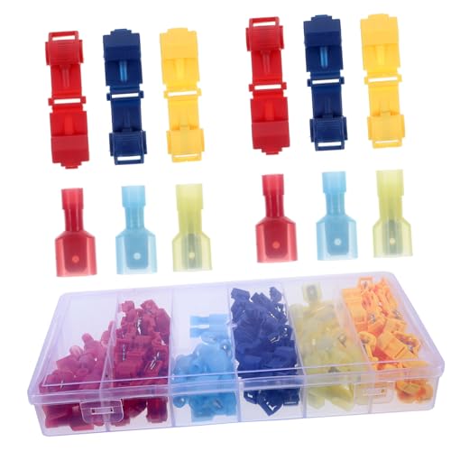 ULTECHNOVO 120 Stück Teiliges T tap Kabelverbinder Isolierte Schnellverbinder für Elektrische Verzweigungen Vielseitige Drahtanschlüsse Langlebige Kunststoffmaterialien Sichere ULTECHNOVO 120 Stück Teiliges T tap Kabelverbinder Isolierte Schnellverbinder für Elektrische Verzweigungen Vielseitige Drahtanschlüsse Langlebige Kunststoffmaterialien Sichere von ULTECHNOVO