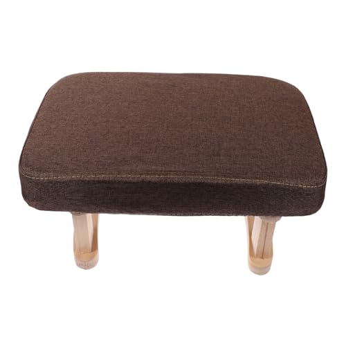 ULTECHNOVO 15 Schuhwechselhocker Unter Dem Schreibtisch-fußhocker Einstufiger Hocker Niedriger Fußhocker Hocker Für Schlafzimmer Fußhocker Fußhocker Für Wohnzimmer Stoff Hellbraun von ULTECHNOVO