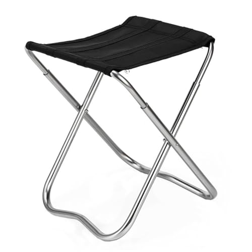 ULTECHNOVO 1stück Praktischer Angelstuhl Aluminium Faltbare Campingstühle Für Outdoor-aktivitäten Schwarz Für Angeln Camping Und von ULTECHNOVO