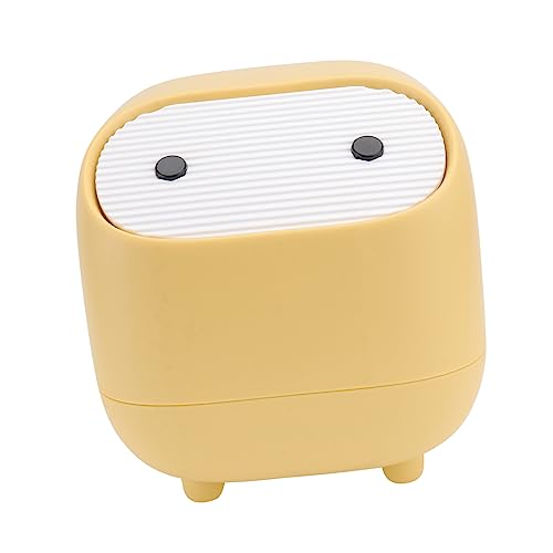 ULTECHNOVO 1Stück Kreativer Mini Mülleimer Desktop Papierkorb Drucktyp Praktischer Abfallbehälter für Büro Schlafzimmer und Wohnräume aus Langlebigem Material Kompaktes Design von ULTECHNOVO