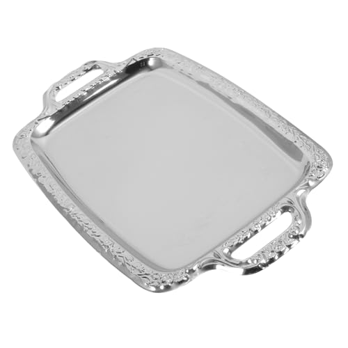 ULTECHNOVO 1Stück Metall Serviertablett Robustes Küchen und Esszimmer Tablett für Lebensmittel Vintage Design für Getränke Langlebig ULTECHNOVO 1Stück Metall Serviertablett Robustes Küchen und Esszimmer Tablett für Lebensmittel Vintage Design für Getränke Langlebig von ULTECHNOVO