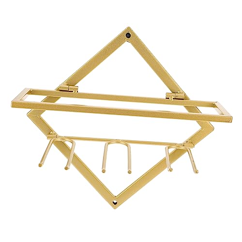 ULTECHNOVO 1Stück Weinregal Wandmontage Kreatives Klappdesign für Weinflaschen und Weingläser Stahlmaterial Perfekter Stauraum für Bar und Restaurant von ULTECHNOVO