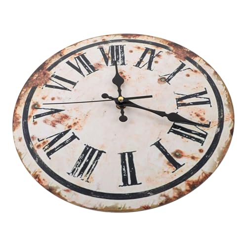 ULTECHNOVO 1stück Vintage Wanduhr Im Retro-Stil Rustikale Wanduhr Mit Leiser Nicht Tickender Bewegung Für Schlafzimmer Wohnzimmer Und Dekorative Uhr Für von ULTECHNOVO